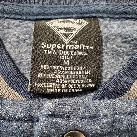 Superman‎ Men's Medium Lightweight Varsity Embroidered Jacket DC Comics Batman - Picture 4 of 4